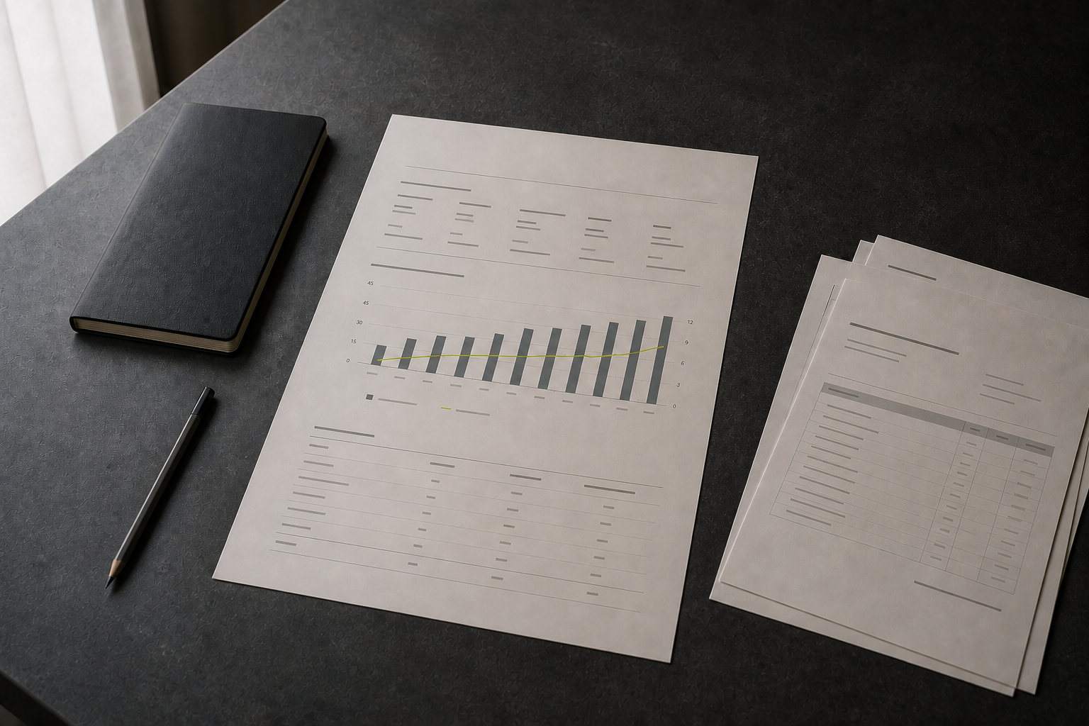 Affärsöversikt med anbud, fakturor och täckningsgrad i STQ Business